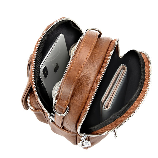 Trendy Casual Tote Leather Crossbody Handbag - TrendsetterbyTracy Boutique