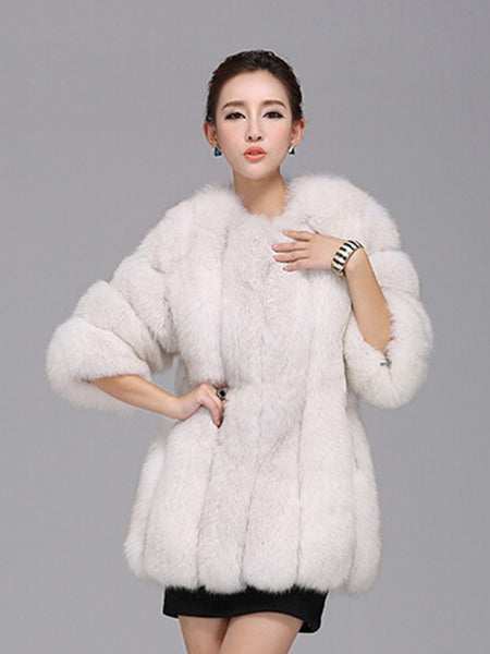 Trendy Faux Fur Mid Waist Coat - TrendsetterbyTracy Boutique