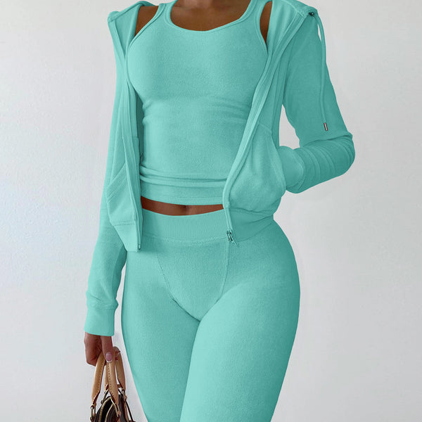 Trendy Two Piece Sweatsuit  With Hoodie - TrendsetterbyTracy Boutique