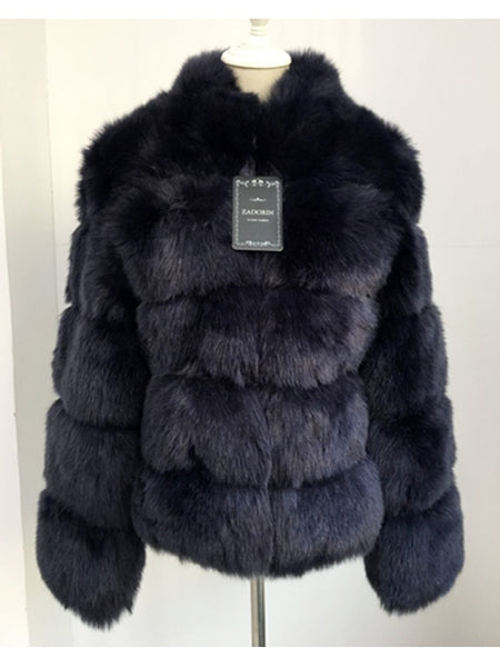 Trendy Faux Fur With Collar Winter Coat - TrendsetterbyTracy Boutique