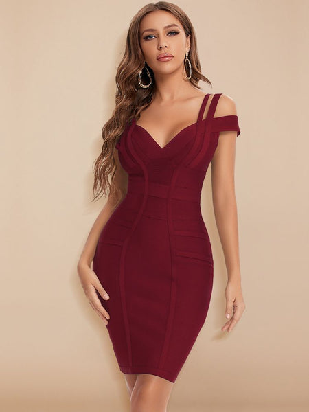 Trendy Bandage Double Strap Party Dress - TrendsetterbyTracy Boutique