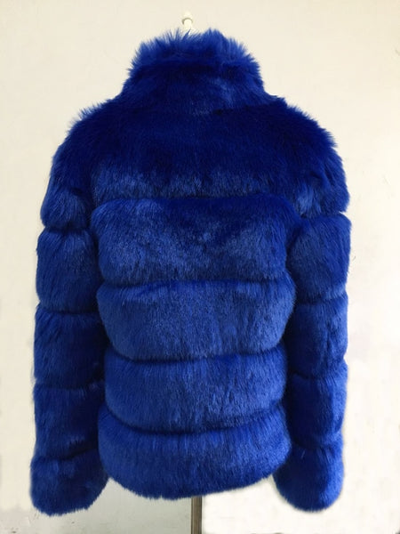 Trendy Faux Fur With Collar Winter Coat - TrendsetterbyTracy Boutique