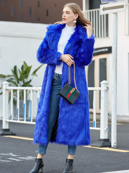 Trendy Long Faux Fur Coat - TrendsetterbyTracy Boutique