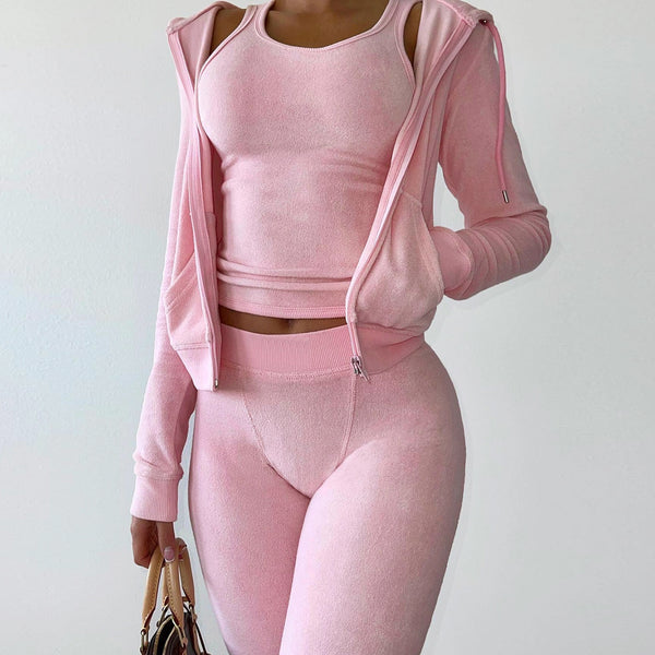 Trendy Two Piece Sweatsuit  With Hoodie - TrendsetterbyTracy Boutique