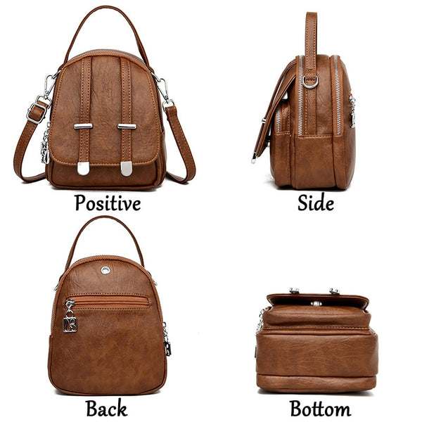 Trendy Casual Tote Leather Crossbody Handbag - TrendsetterbyTracy Boutique