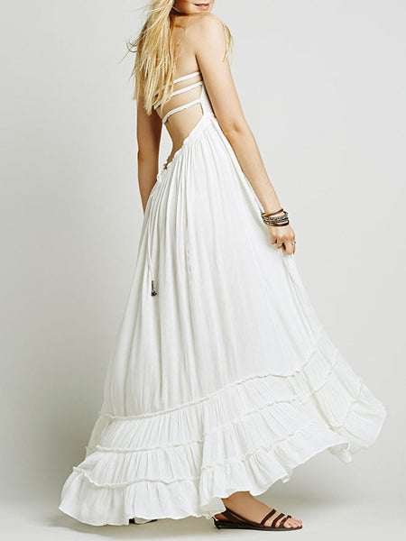 Trendy Backless Long Maxi Dress - TrendsetterbyTracy Boutique