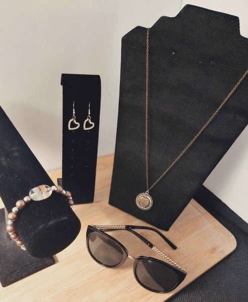 Trendy Fashion Silver and Gold Chain Bible Verse Charm Necklace Set.