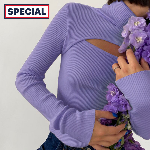 Trendy Knitted Long Sleeve Hollow Out Sweater - TrendsetterbyTracy Boutique