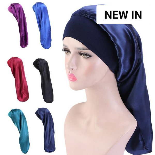 Trendy Satin Bonnet Cap for Dreadlocks, Braids, Crochet, and Other Protective Styles - TrendsetterbyTracy Boutique