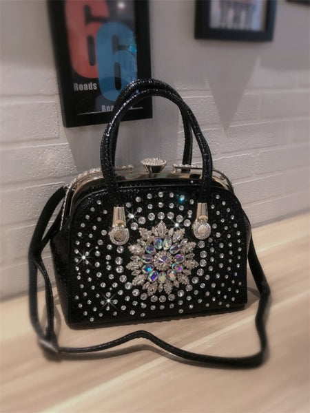 Trendy Fashion Diamond Leather Handbag - TrendsetterbyTracy Boutique