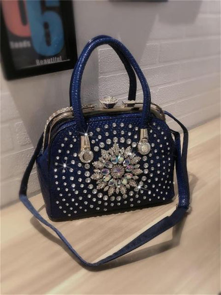 Trendy Fashion Diamond Leather Handbag - TrendsetterbyTracy Boutique