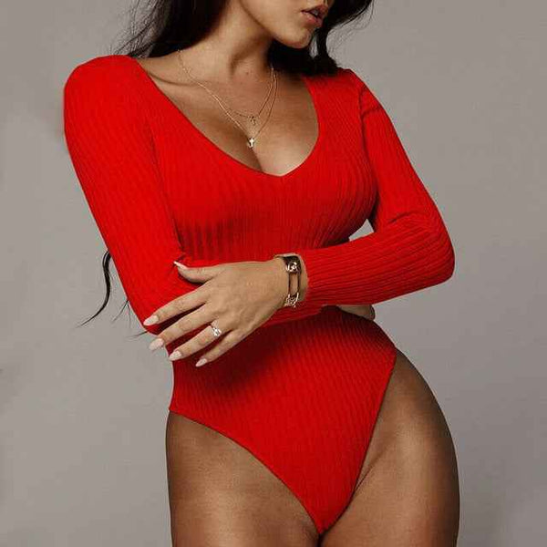 Trendy Off The Shoulder Long Sleeve Casual Bodysuit