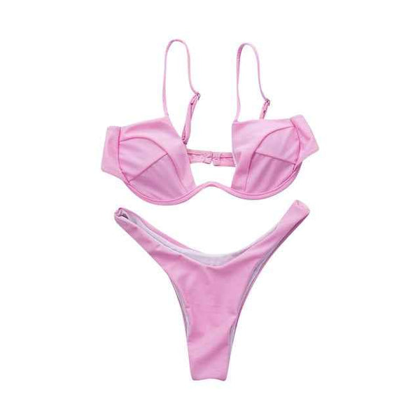 Trendy Sexy Push Up Bikini Swimsuit Set
