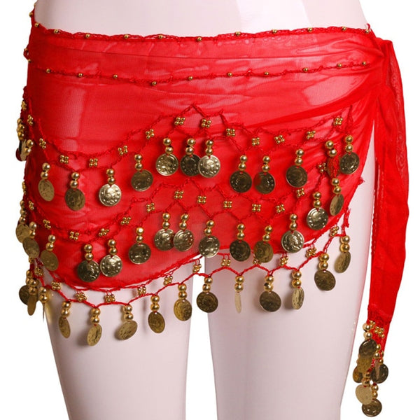 Trendy Three Row Coin Belly Dance Belt Skirt - TrendsetterbyTracy Boutique
