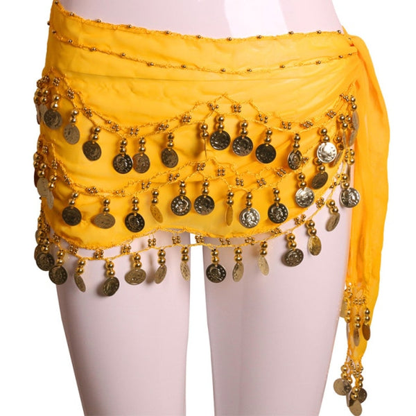 Trendy Three Row Coin Belly Dance Belt Skirt - TrendsetterbyTracy Boutique