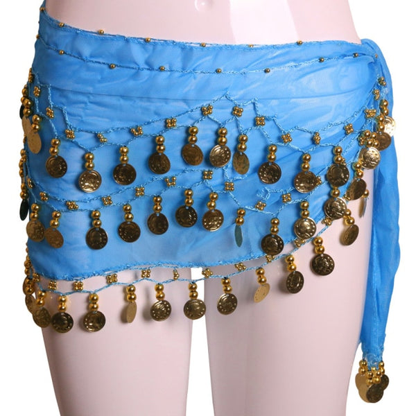 Trendy Three Row Coin Belly Dance Belt Skirt - TrendsetterbyTracy Boutique