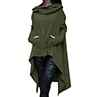 Trendy Loose Asymmetric Sweatshirt Hooded Poncho