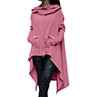 Trendy Loose Asymmetric Sweatshirt Hooded Poncho