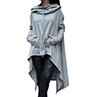 Trendy Loose Asymmetric Sweatshirt Hooded Poncho