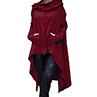 Trendy Loose Asymmetric Sweatshirt Hooded Poncho