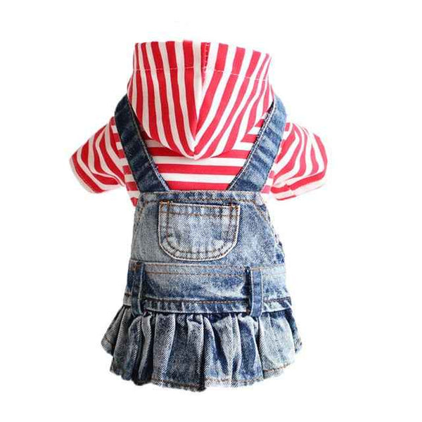 Trendy Denim Dog Clothes. XS-2XL