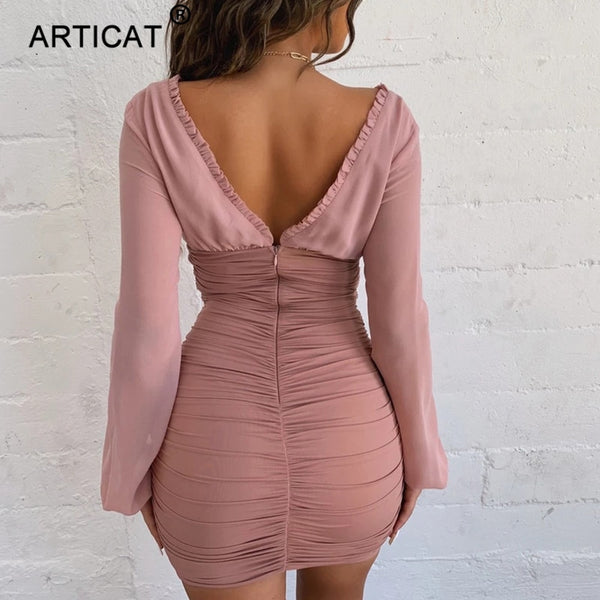 Trendy Bandage Long Sleeve Party Dress - TrendsetterbyTracy Boutique