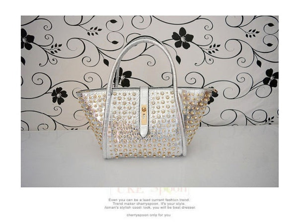 Trendy Diamond Fashion Rhinestone Shoulder Handbag - TrendsetterbyTracy Boutique