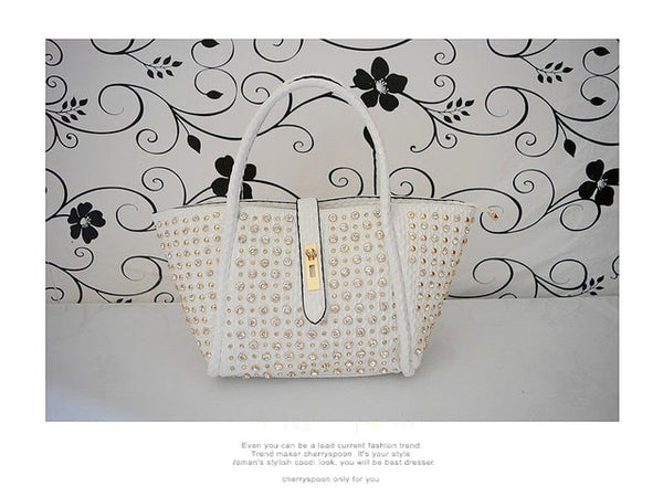 Trendy Diamond Fashion Rhinestone Shoulder Handbag - TrendsetterbyTracy Boutique