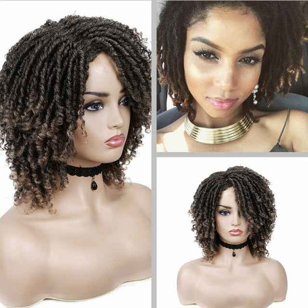 Trendy Short High Fiber Ombre Dreadlock 6 Inch Crochet Wig