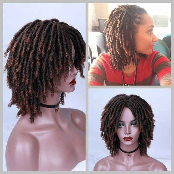 Trendy Short High Fiber Ombre Dreadlock 6 Inch Crochet Wig