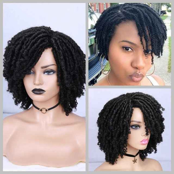 Trendy Short High Fiber Ombre Dreadlock 6 Inch Crochet Wig