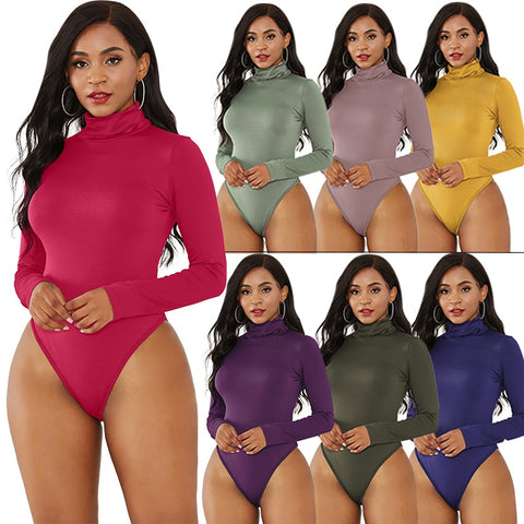 Trendy Long Sleeve Turtle Neck Bodysuit - TrendsetterbyTracy Boutique