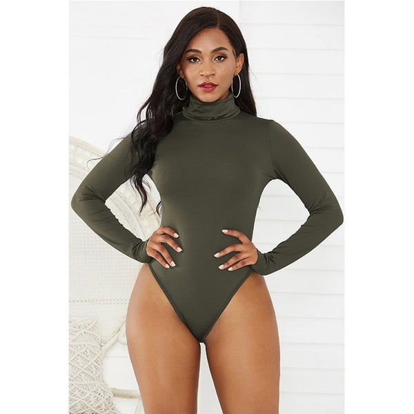 Trendy Long Sleeve Turtle Neck Bodysuit - TrendsetterbyTracy Boutique