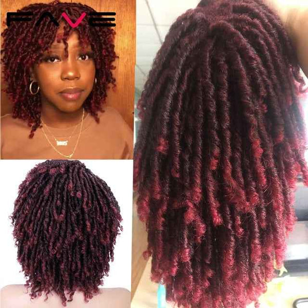 Trendy Short High Fiber Ombre Dreadlock 6 Inch Crochet Wig