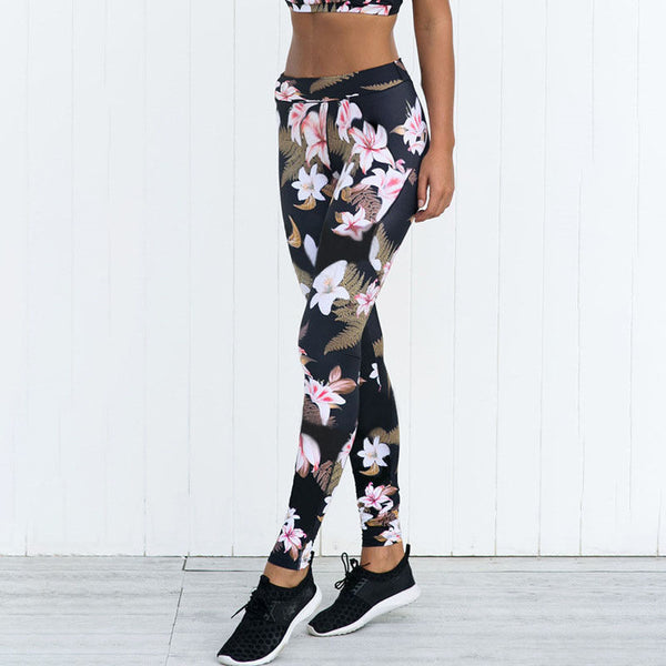 Trendy Yoga Floral High Waist Top And Bottom Set - TrendsetterbyTracy Boutique