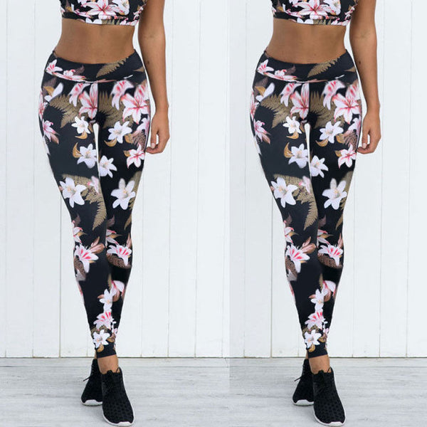 Trendy Yoga Floral High Waist Top And Bottom Set - TrendsetterbyTracy Boutique