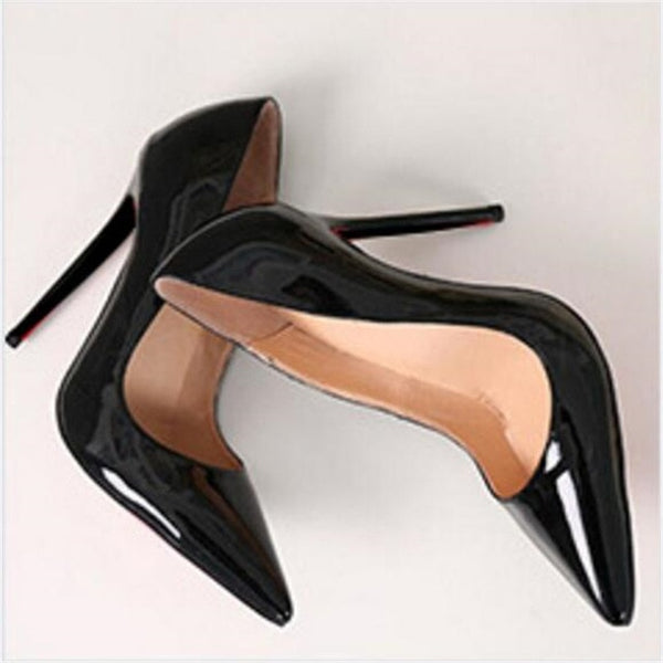 Trendy Classy Pointed Toe Patent Leather High Heels Shoes - TrendsetterbyTracy Boutique