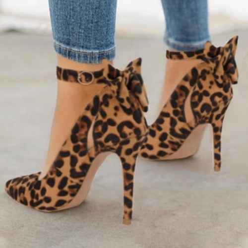 Trendy Pointed Toe Buckle Strap Bowknot High Heel