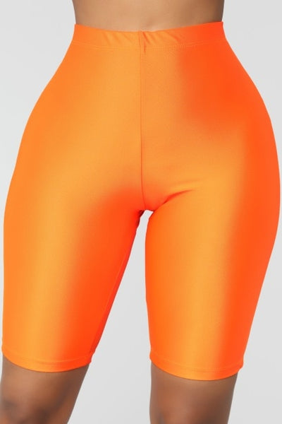 Trendy High Waist Summer Casual Biking Neon Shorts - TrendsetterbyTracy Boutique