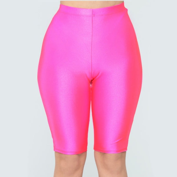Trendy High Waist Summer Casual Biking Neon Shorts - TrendsetterbyTracy Boutique