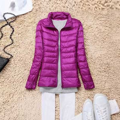 Trendy Ultra Light Solid Long Sleeve Hooded Puffy Jacket - TrendsetterbyTracy Boutique