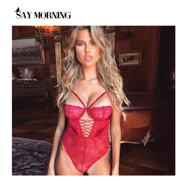 Trendy Lace Backless Cut Sleeveless Mesh Bodysuit - TrendsetterbyTracy Boutique