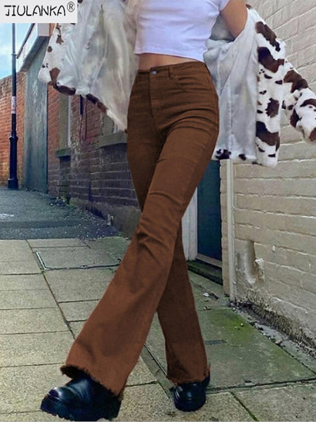 Trendy High Waist Flare Pants - TrendsetterbyTracy Boutique