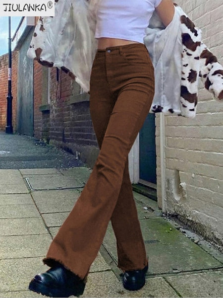 Trendy High Waist Flare Pants - TrendsetterbyTracy Boutique