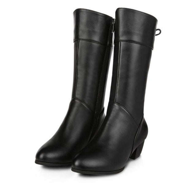 Trendy Mid Calf High Wedge Boots - TrendsetterbyTracy Boutique