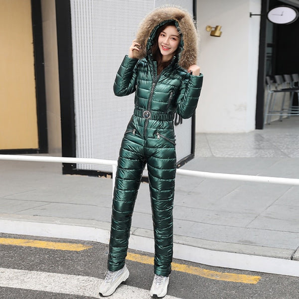 Trendy Hooded Puffy Jumpsuit With Zipper - TrendsetterbyTracy Boutique
