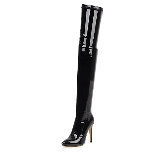 Trendy Stiletto High Heels Over The Knee Stretch Boots - TrendsetterbyTracy Boutique