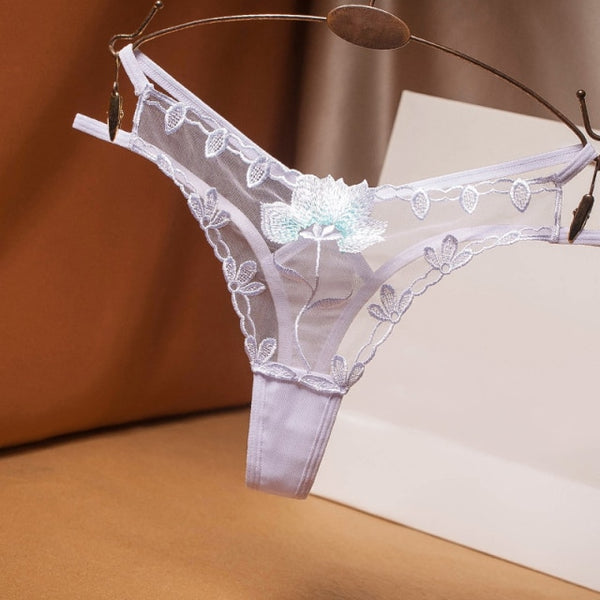 Trendy Sexy Floral Lace String Thong Mesh Lingerie Panties - TrendsetterbyTracy Boutique