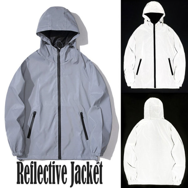 Trendy Reflective Hooded Waterproof Jacket - TrendsetterbyTracy Boutique
