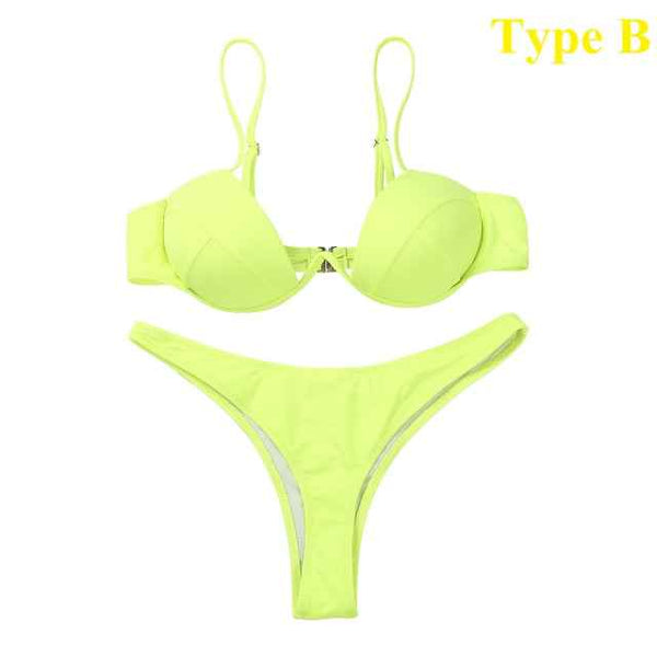 Trendy Sexy Push Up Bikini Swimsuit Set